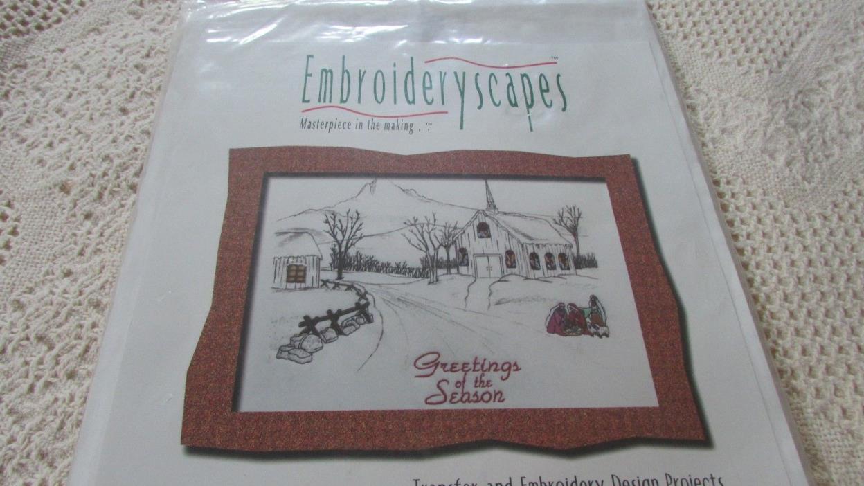 NOS EMBROIDERYSCAPES CHRISTMAS GREETINGS Of The SEASON  Kit Disk NEW SEALED
