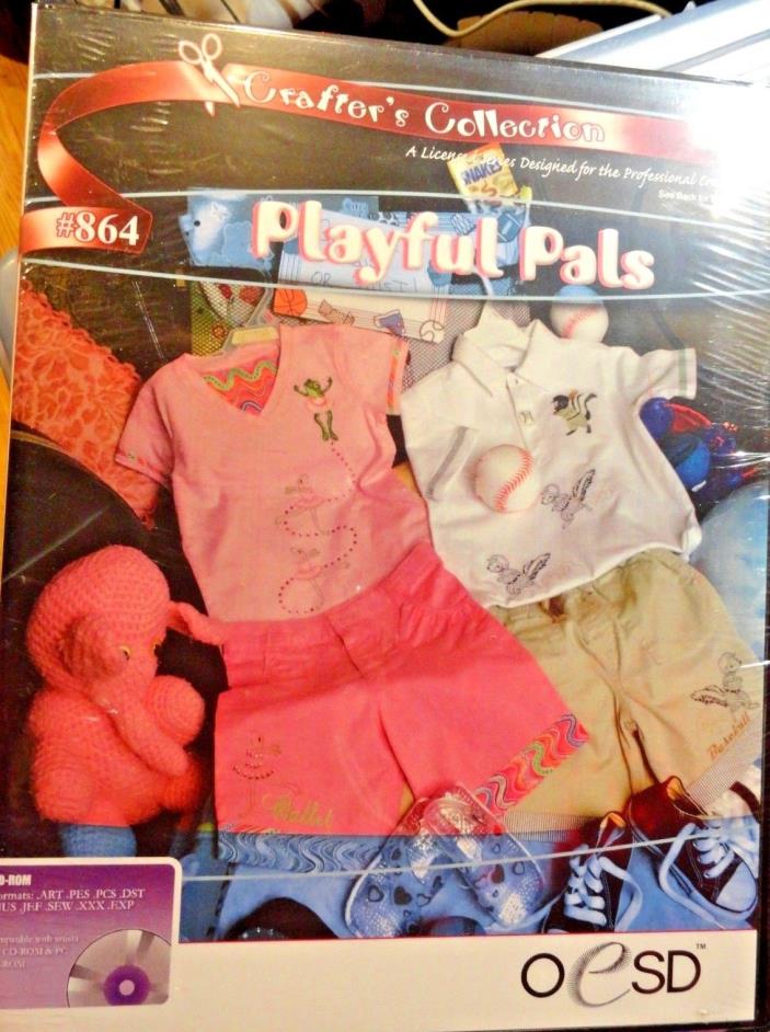 PLAYFUL PALS 864  OESD MACHINE EMBROIDERY DESIGNS SEE PHOTOS