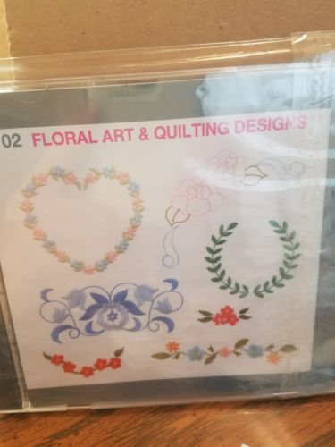 Janome Memory Card # 102 Floral Art and Quilting Designs