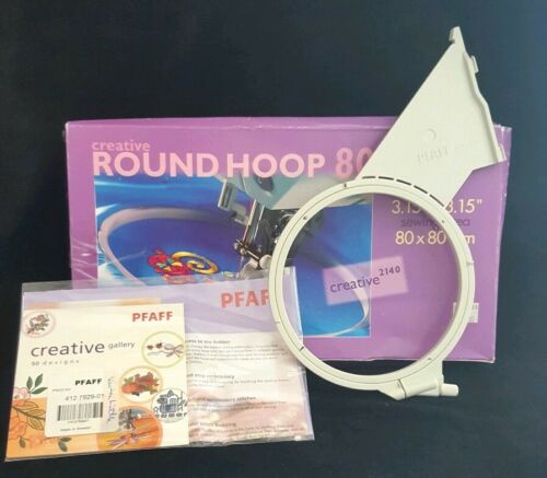 PFAFF Creative Round Hoop 80 With 50 Gallery Designs CD