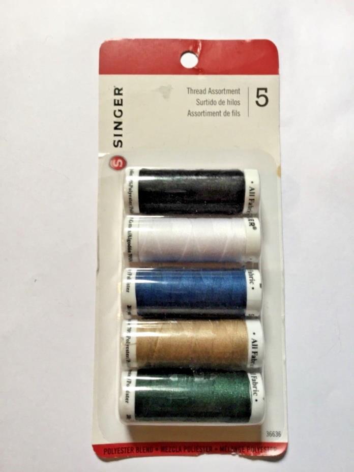 36636 5 spools Singer multi color spools of thread
