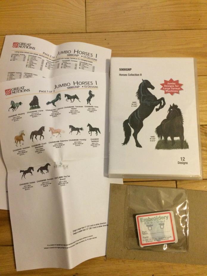 OESD 5000GNP Horses Collection II Embroidery Machine Design Card-Gently Used