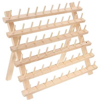 KINGSO 60 Spool Wooden Thread Rack And Organizer For Sewing Quilting Embroidery