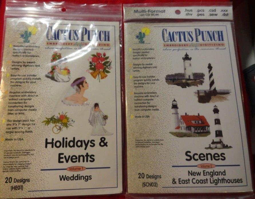 LOT OF 2 CACTUS PUNCH HOLIDAY & EVENTS - SCENES LIGHTHOUSES SEE PHOTOS