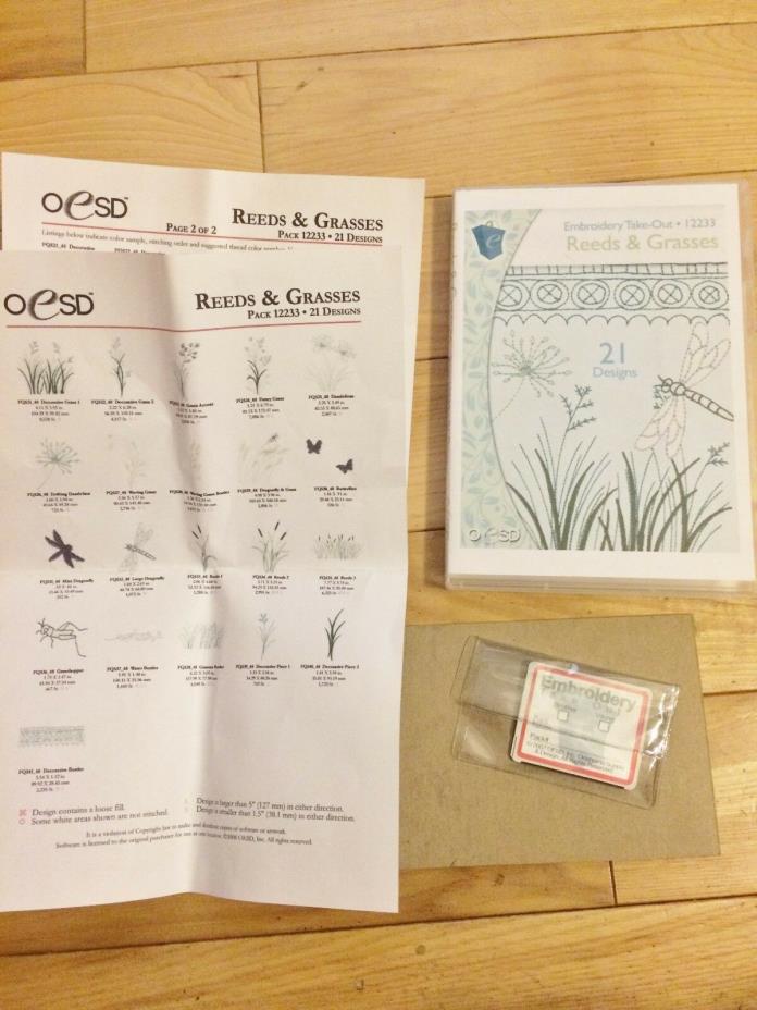 OESD 12233 Reeds & Grasses Embroidery Machine Design Card -Gently Used