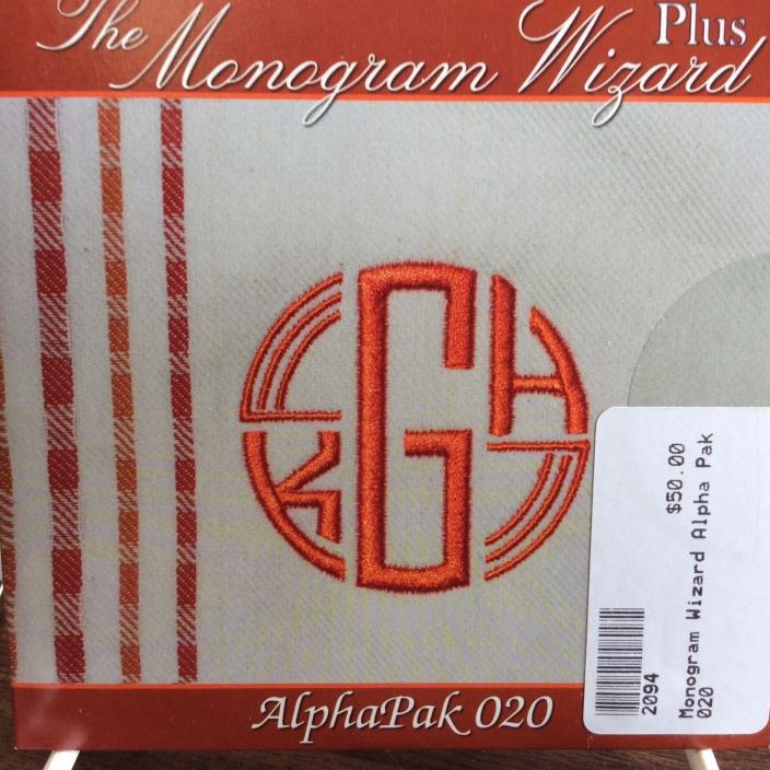 MONOGRAM WIZARD PLUS ALPHAPAK 020- EMBROIDERY CD