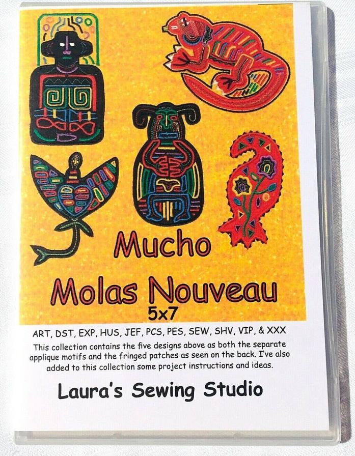 Laura's Sewing Embroidery Machine Design CD - Mucho Molas Nouveau - 5x7