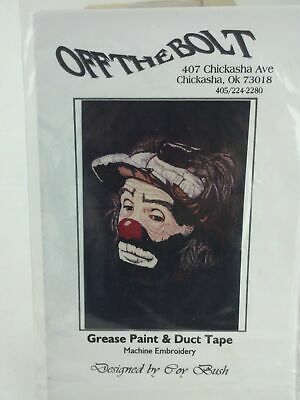 Off The Bolt Grease Paint & Duct Tape Machine Embroidery Pattern