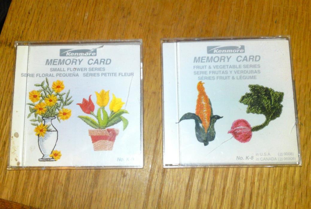 Kenmore Embroidery Memory Card Small Flower Series K-0 & Fruits & Veggies # K-8
