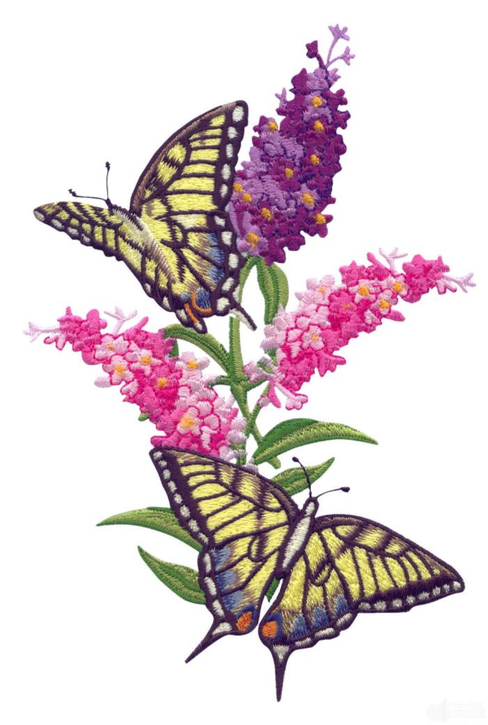 45 Butterfly Garden Designs for Machine Embroidery - On a CD