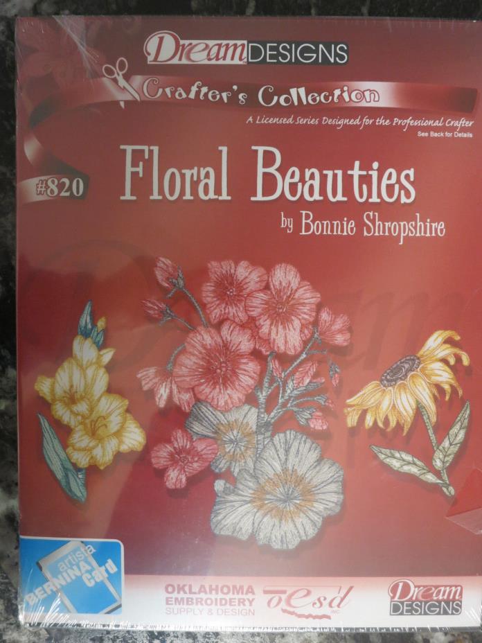 Floral Beauties #820 OESD Bernina Artista Embroidery Machine Memory Card