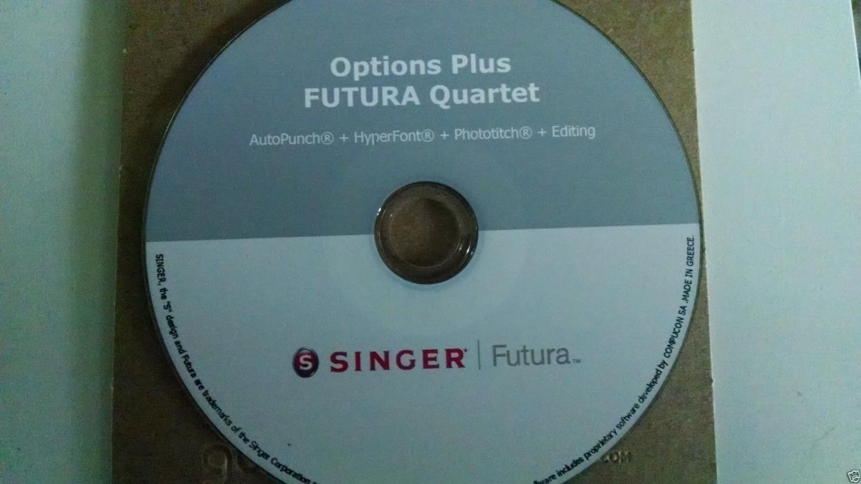 Singer Futura XL 400,,500,550,580 SESQ-AutoPunch, HyperFont,PhotoStitch Editing