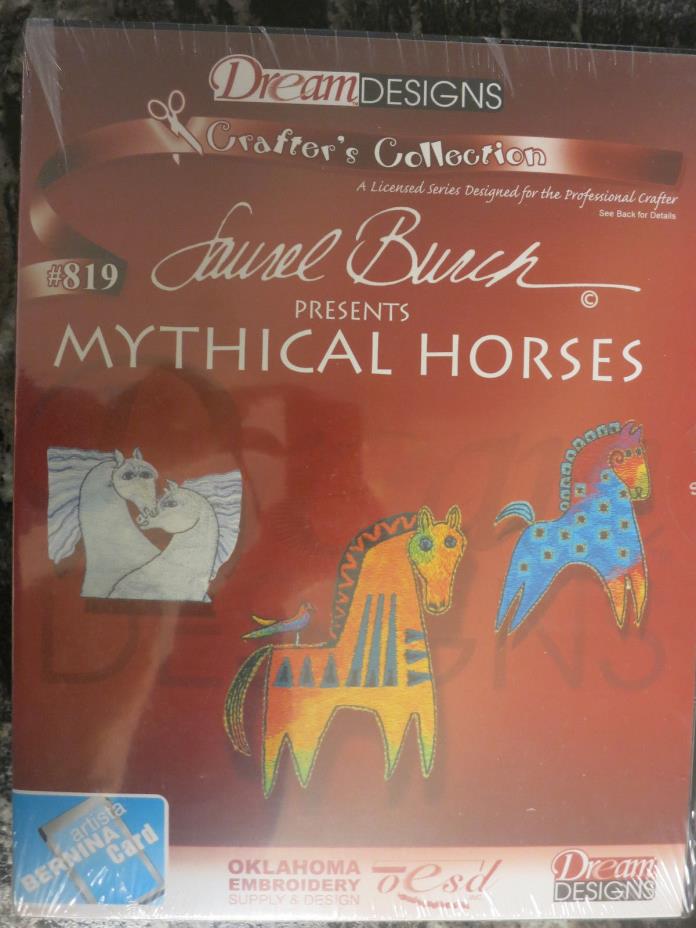 Mythical Horses/Laurel Burch #819 OESD Bernina Artista Embroidery  Memory Card