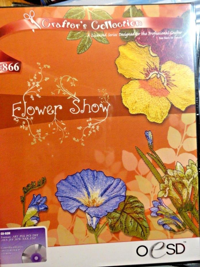 FLOWER SHOW 866 OESD MACHINE EMBROIDERY DESIGNS AS SHOWN IN PHOTOS