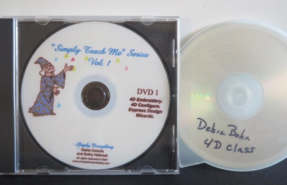 SIMPLY EVERYTHING 'SIMPLY TEACH ME' Vol 1 DVD 1 4D Embroidery System Tutorial