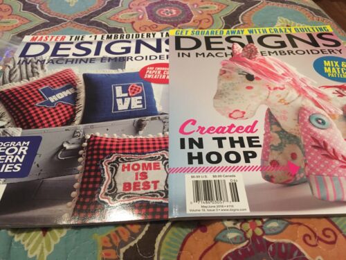 Two New Designs In Machine Embroidery Magazines Instruction Booklets