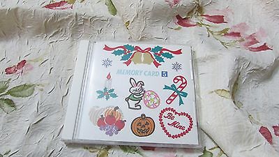 Janome 8000 & Others #5 Holiday's Memory Embroidery Card EXC Pre-Own