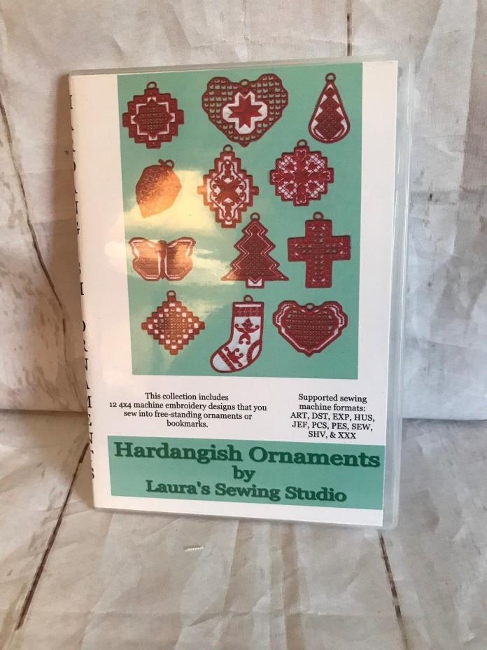 Hardangish Ornaments 12 Designs Embroidery CD  (A023)