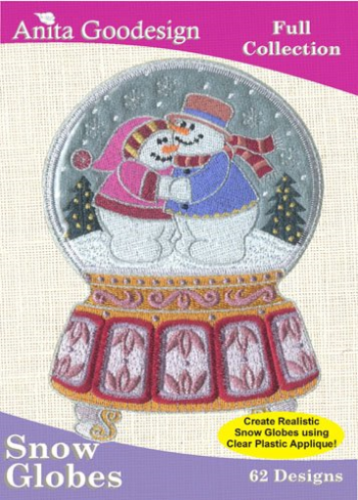 Anita Goodesign Snow Globes Embroidery Machine Design CD NEW 53AGHD