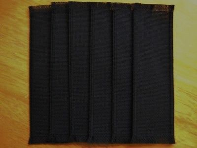 6 Pocket Book SIZE Blank Black Edge Bookmarks For Cross Stitch 14 Count 24 x 94