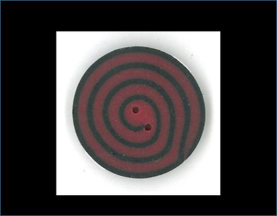 Just Another Button Company -  Small Strawberry/Black Swirl - LAST ONE