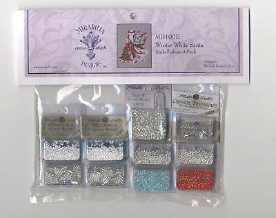 Cross Stitch ~ Mirabilia Embellishment Pack for Winter White Santa #MD100E