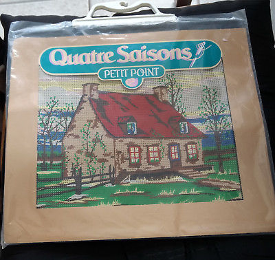 CANADIAN VINTAGE NEEDLEPOINT - SPRING HOUSE BY QUATRE SAISONS