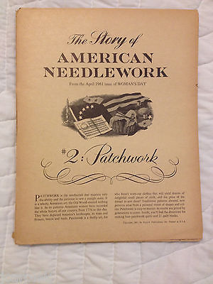 Vintage 1961 American Needlework Craft Patterns Patchwork  April  Womans Day