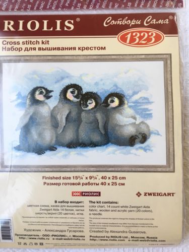Riolis Funny Penguins Counted Cross Stitch Kit-15.75