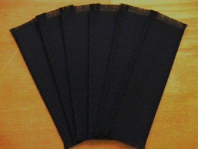 6 Cross Stitch Blank Black Pocket Book Size Bookmarks for Cross Stitch 14 count