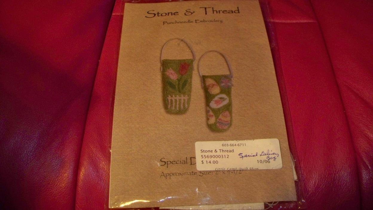 Stone & Thread/Punch Needle foundation cloth/pre-printed design Kit #312