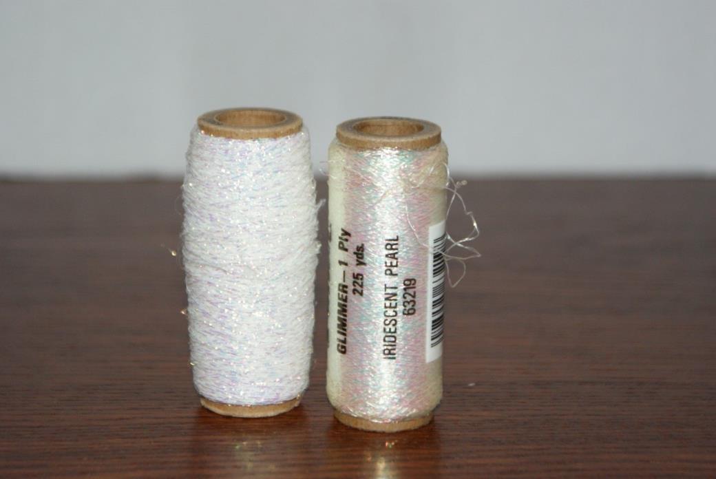 Purr-fect Punch Glimmer 1-ply Punch Embroidery Thread Iridescent Pearl Lot 63219