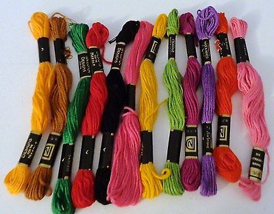New Embroidary 12 Packs Skeins Needlepoint Yarn Thread various colors 6 Strand