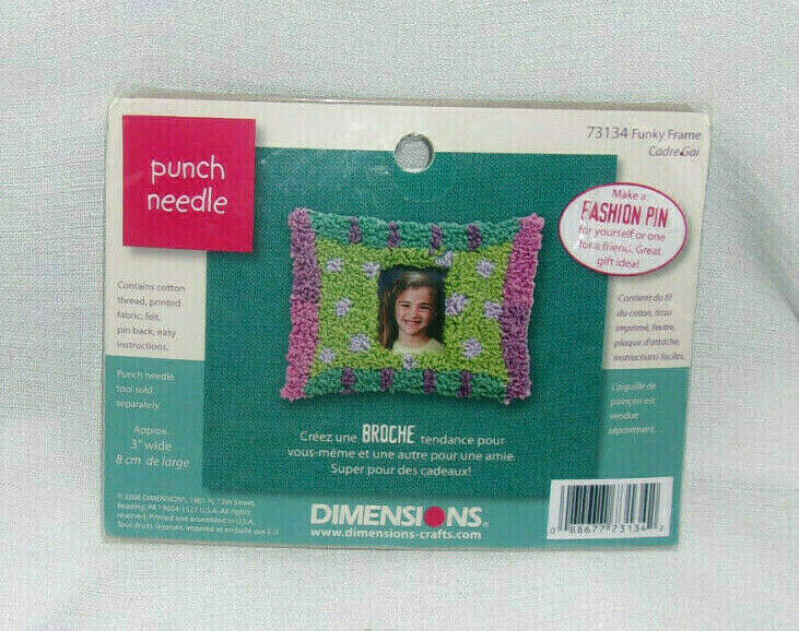 Dimensions Punch Needle Broche Pin Kit Funky Frame 73134 NIP NEW