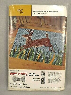 Punch Needle Stag 670 Rug Wall Hanging Canvas Instructions