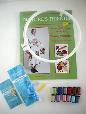 Easy Punch Needle Thread, Large/Small Spools, Needles, Transfers & Instructions
