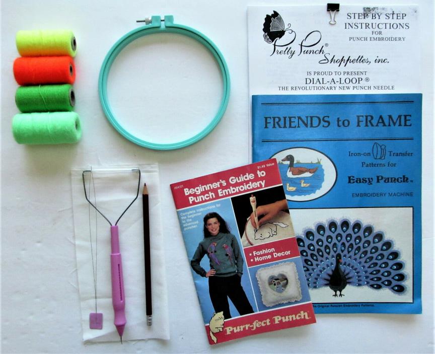 Pretty Punch Dial A Loop Punch Needle Hoop Patterns and More