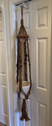 Vintage Handmade Macrame Plant Hanger 43
