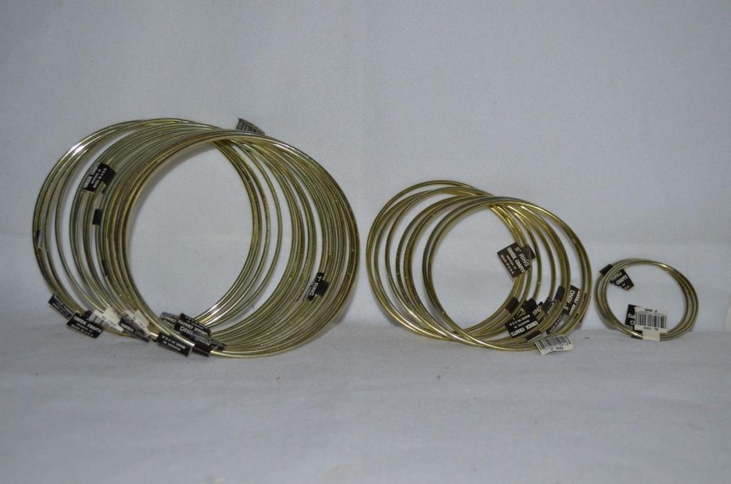 Lot of 29 Gold Metal Brass Macrame Craft Dreamcatcher Rings 7