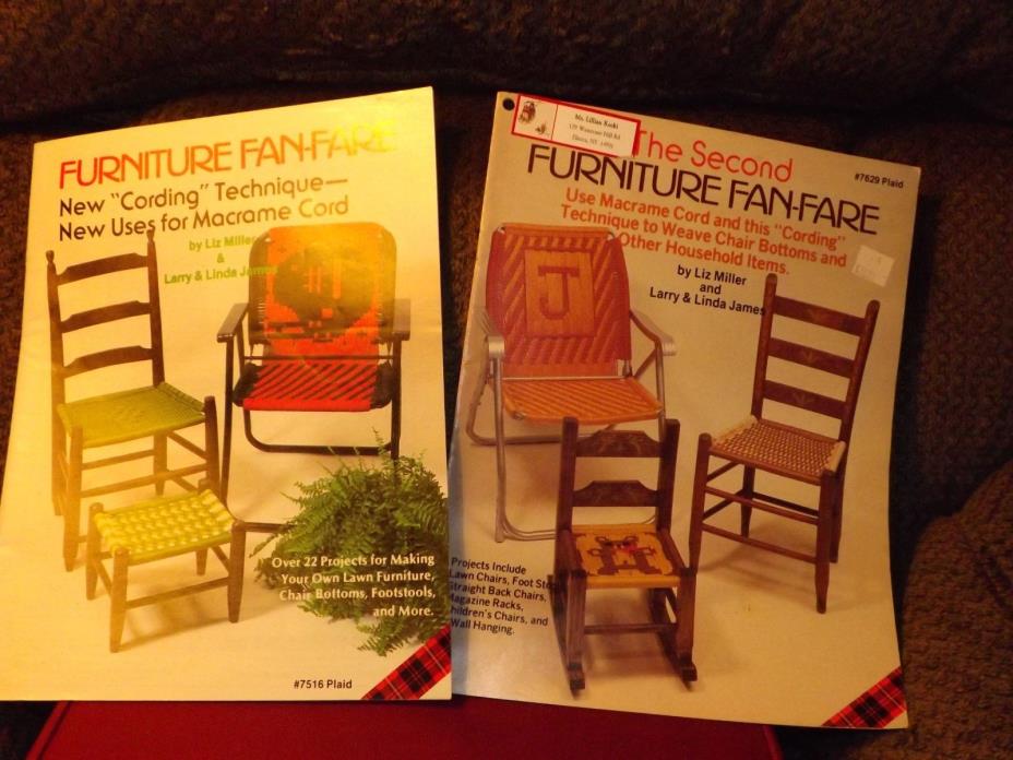 Macrame Chair Pattern Furniture Fan-Fare  Liz Miller Lawn Chair Book 1&2