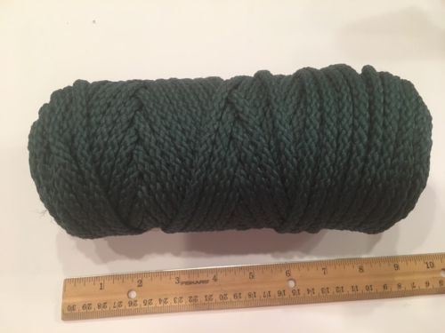 Vintage  11.7 oz. Macrame cording, crafts, rug making, green braided