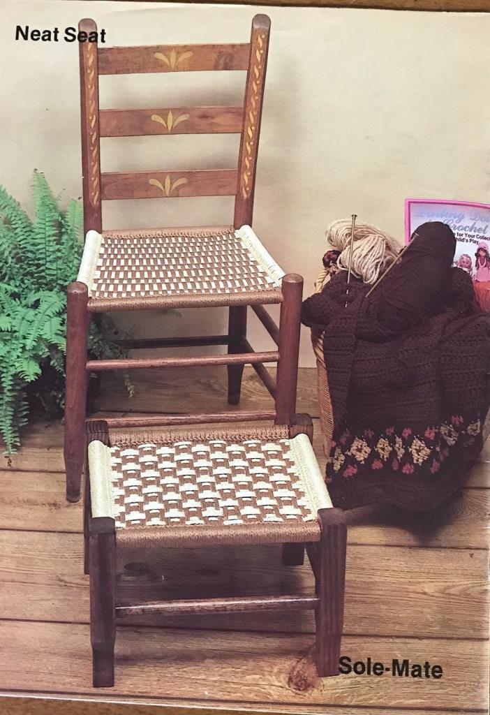FURNITURE FAN FARE Macrame Pattern Book Lawn Chairs Foot Stools SEAT COVERS