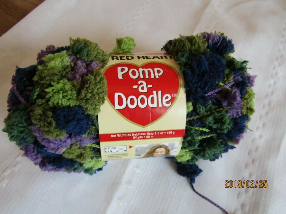Red Heart Pomp-a-Doodle yarn african violet 3.5 oz