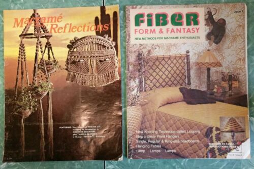 2 Vintage Macrame Magazines Fiber Form & Fantasy and Macrame Reflections 1976