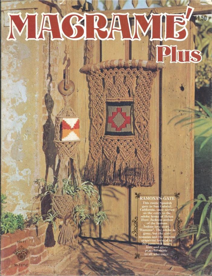 Macramé Plus Macrame Instruction Pattern Craft Booklet with Yarn Designs