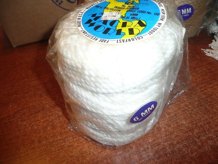 Macra World Macrame Cord 100 Yards 6MM White