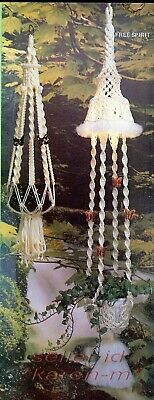 MACRAME AWARD WINNING DESIGNS Book~PICTURE KNOT LESSONS~Hangers-Table-Baby Swing
