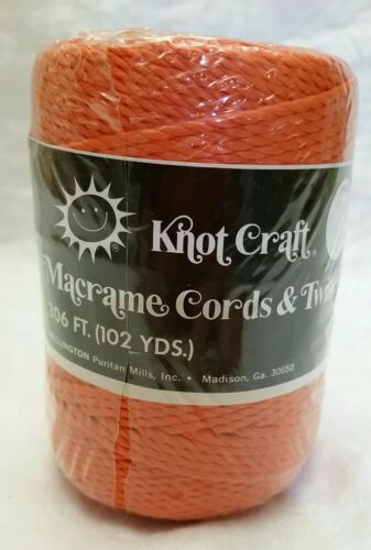 Knot Craft Orange Macrame Cords & Twines 306 ft 102 Yds. Size No. 30 5/64