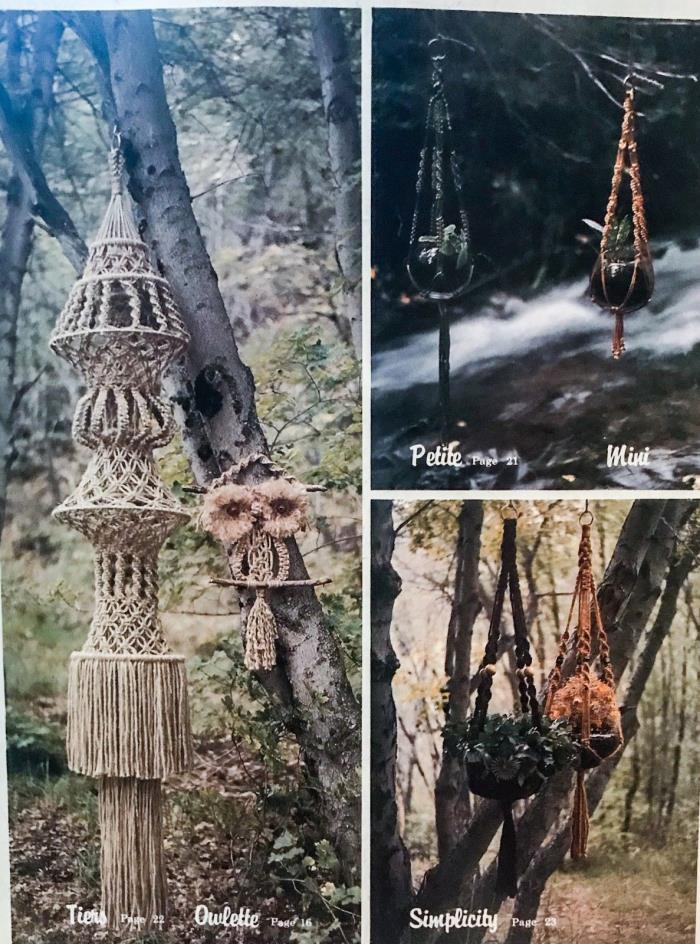 MACRAME Craft Pattern Book Multi Pant Hangers Wall Hanging Fountain Book 1 GS1M