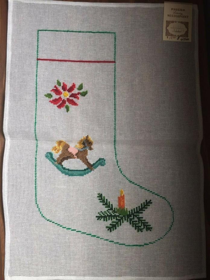 Madeira Luxury Needlepoint Canvas Christmas Stocking #1202